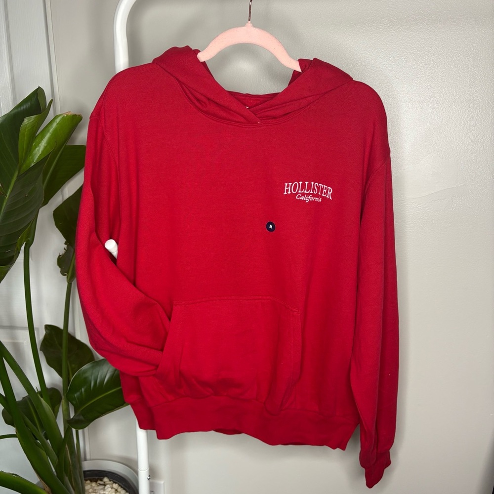 NWT Hollister Red Shop Women’s Hoodie Size Medium - Picture 2 of 8